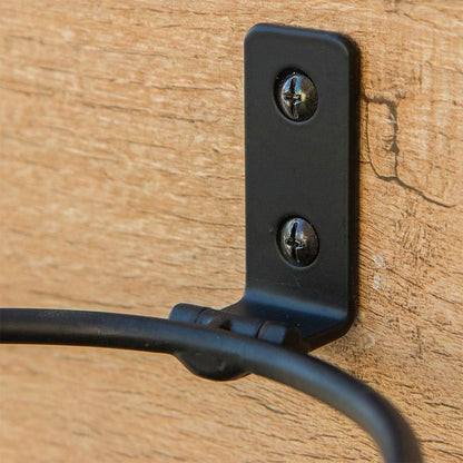 6 Inch Flower Pot Holder Ring, Set of 3 Pot Wall Mounted Metal Planter Hanger, Collapsible Bracket, Iron Black