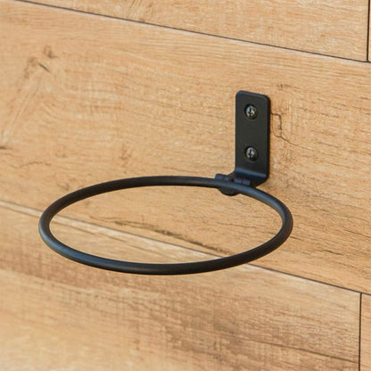 6 Inch Flower Pot Holder Ring, Set of 3 Pot Wall Mounted Metal Planter Hanger, Collapsible Bracket, Iron Black