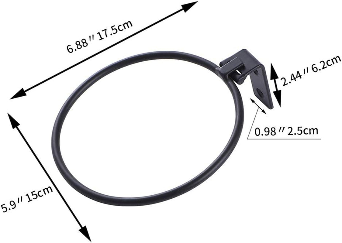 6 Inch Flower Pot Holder Ring, Set of 3 Pot Wall Mounted Metal Planter Hanger, Collapsible Bracket, Iron Black