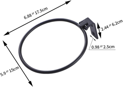6 Inch Flower Pot Holder Ring, Set of 3 Pot Wall Mounted Metal Planter Hanger, Collapsible Bracket, Iron Black