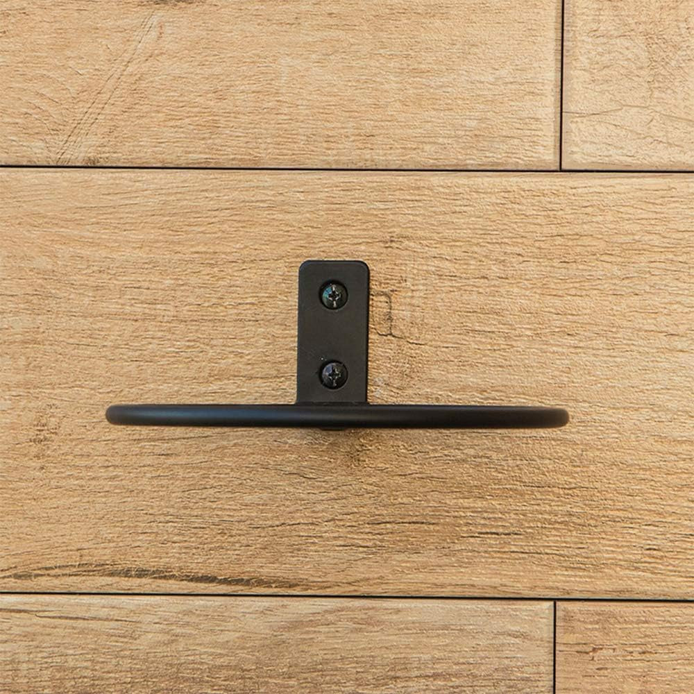 6 Inch Flower Pot Holder Ring, Set of 3 Pot Wall Mounted Metal Planter Hanger, Collapsible Bracket, Iron Black